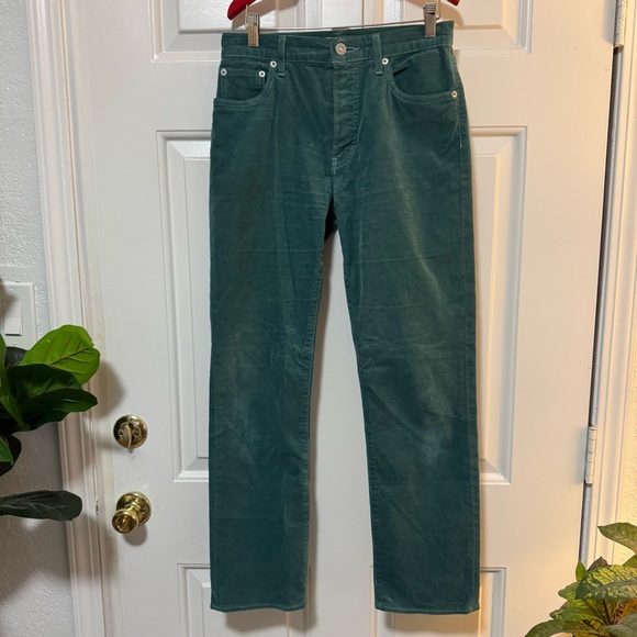 Moussy Vintage Teal Corduroy Pants Made In Japan Size 26